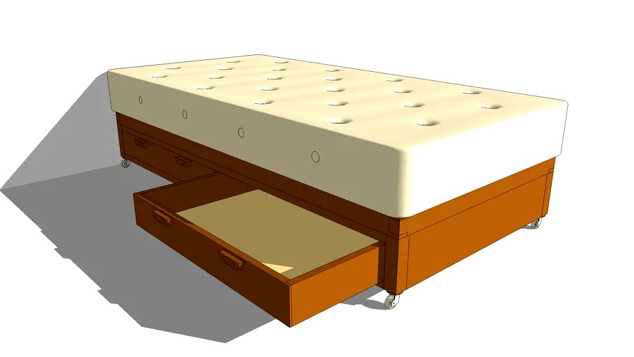 19 – Divan Bed With Blanket Drawers