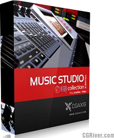 3D Model Volume 31 Music Studio Equipment for 3ds Max with VRay - CGAxis