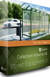 Volume 44 (FBX &amp; OBJ): Street Equipment II - CGAxis 3D Models