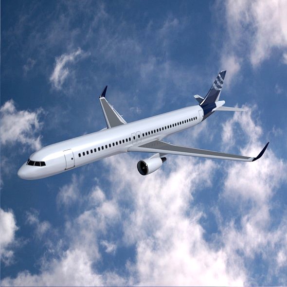 Airbus A320-100 commercial jet3d model