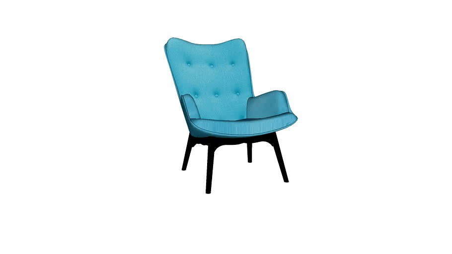 77178 Arm Chair Angels Wings Blue (Sessel Angels Wings Blue)