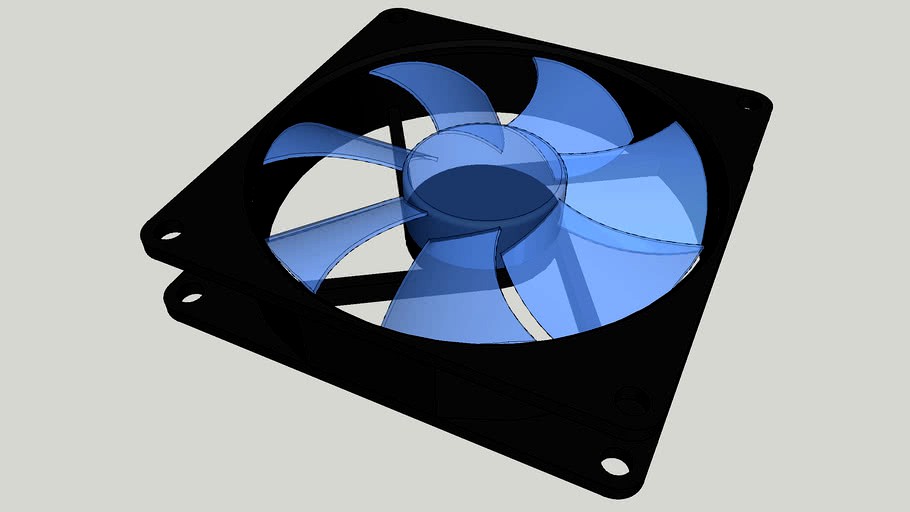 120mm blue led fan