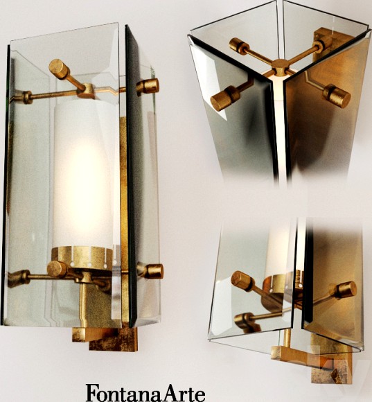 Bra 1950&amp;#39;s Fontana Arte Brass Sconce