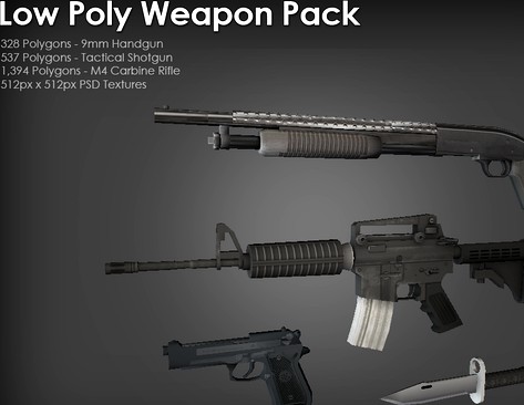 Low Poly Weapon Pack
