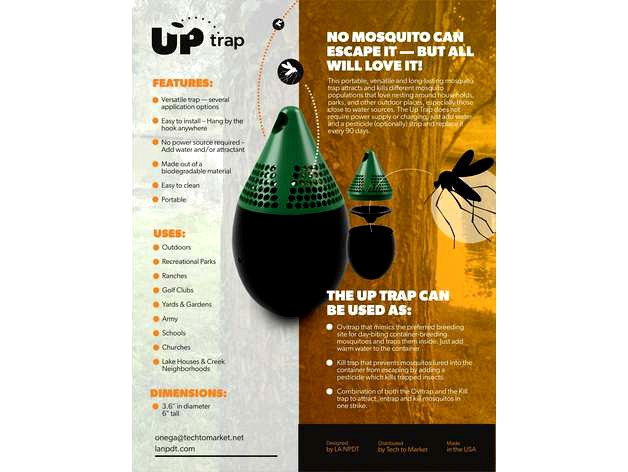 UP Trap Mosquito Trap, Outdoor Mosquito Control, Portable Ovitrap & Kill Trap in One by nemako