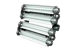 Explosion Proof Fluorescent Lights w/ Emergency Battery Backup - 2 foot 4 Lamp - Multi-Volatge