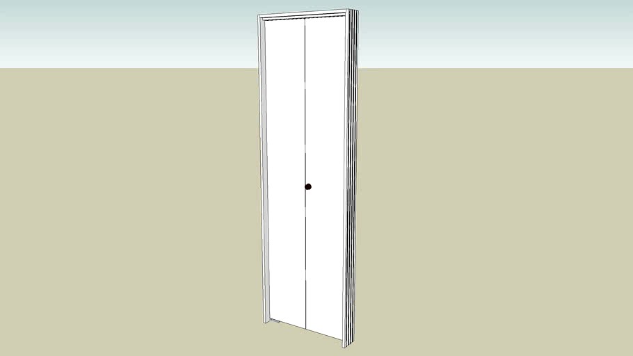 Bi-fold Door 78in x 24in - Flat Hollow Core w/ 4.5in Frame & Hardware