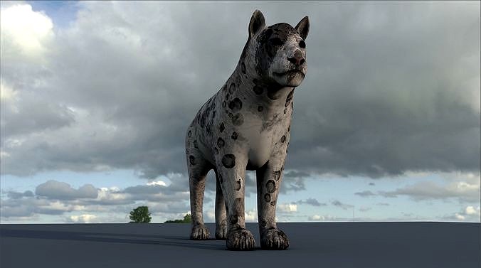 Tiger lion Grey model High Detailed 3D model