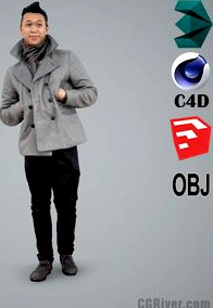Asian Man / Casual - CMan0100-HD2-O02P01-S - Ready-Posed 3D Human Model / Male Character (Still)