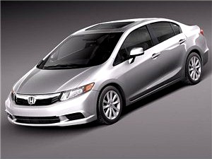Honda Civic Sedan Usa 2013 3D Model
