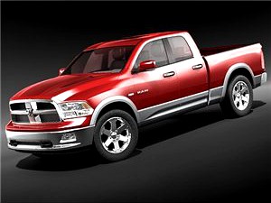 Dodge Ram 2009 Double Cab midpoly 3D Model