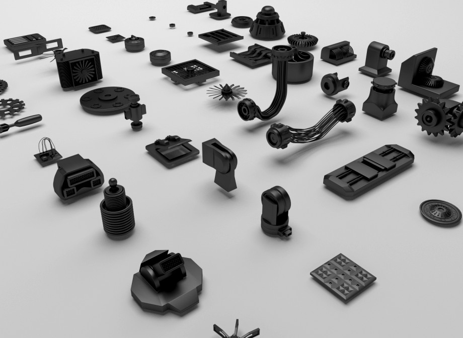Technical parts collection3d model