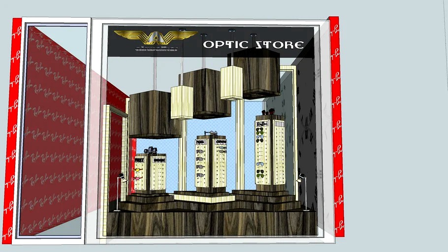 optic store's window design