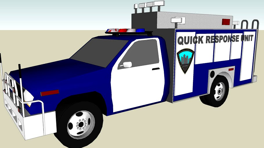 Police department Q.R.U. (Quick Response Unit) Patrol Truck