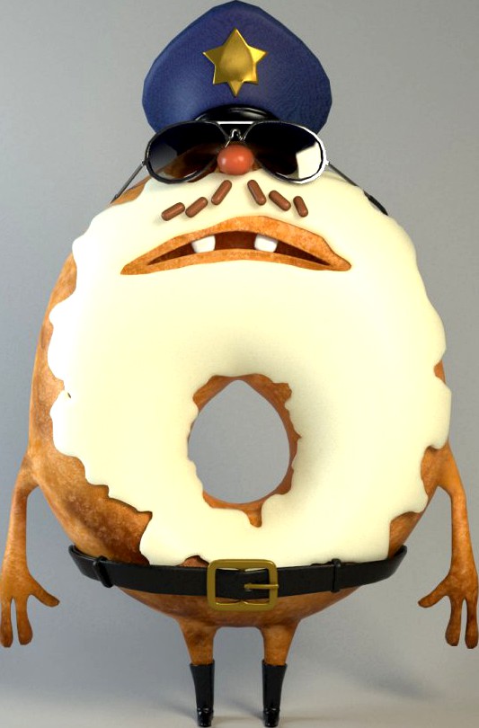 Donut sheriff Food creatures series3d model