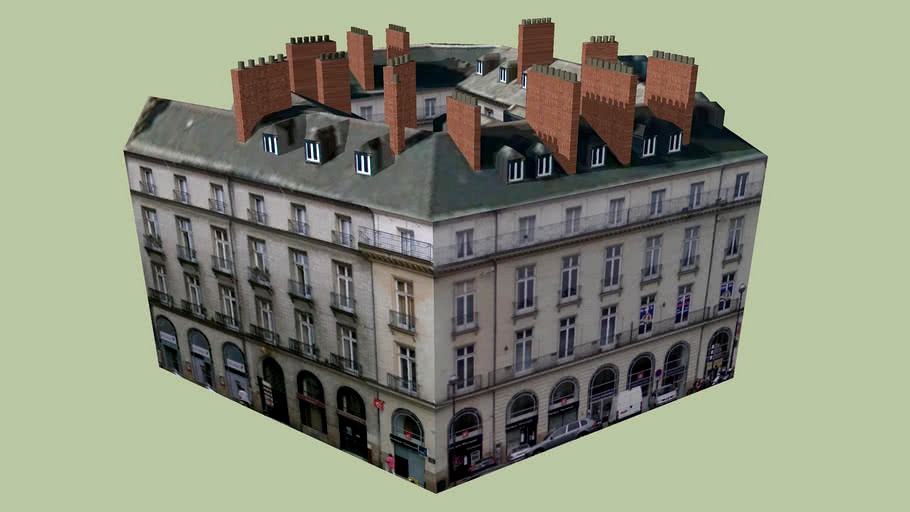 Immeuble 2 place Graslin, rues Racine et Voltaire à Nantes.