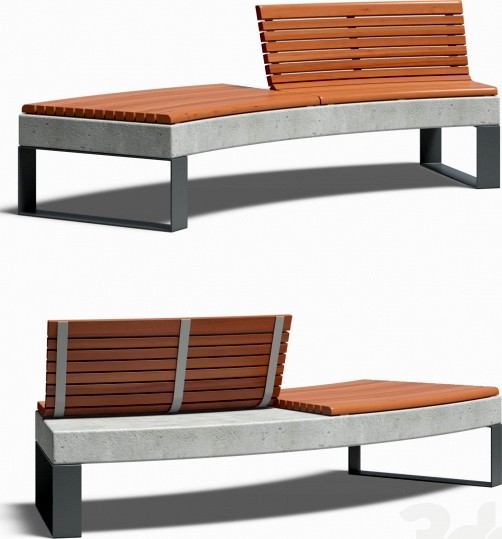 DIAMANTE Curved Bench