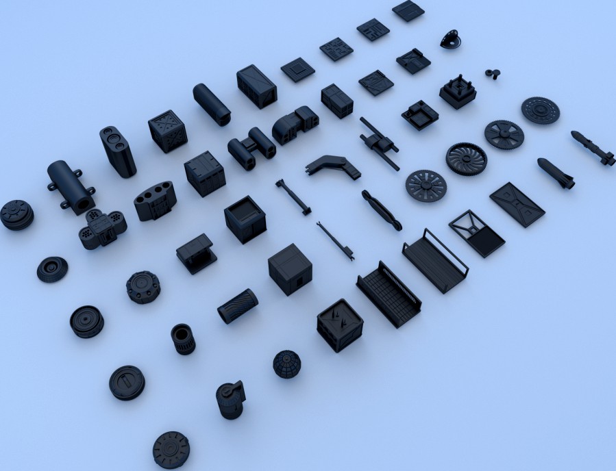 Technical parts collection 33d model