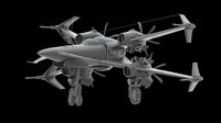 Low Poly- Diesel Punk Aircraft - 3D Model - No Textures