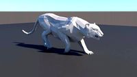Lowpoly tiger animal animation