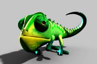 Cartoon chameleon lizard