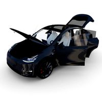 tesla model y midnight silver with interior