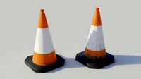 Traffic Cone - Low Poly PBR