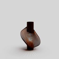 Warp wooden lamp