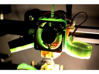 Lightweight CR10 extruder holder dual fan with light