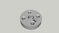 Universal Aluminum Mounting Hub for 5mm Shaft, M3 Holes
