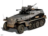 SD.KFZ 250/11 - Half-track with 2,8cm sPzB 41 heavy anti-tank rifle.3d model