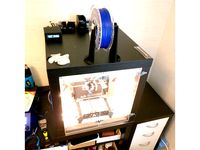 Simple topmounted spoolholder for enclosure by printingotb
