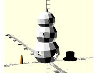 Customizable Snowman with "LED Tealight" by matschi