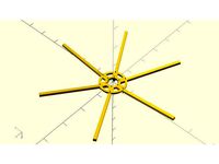 Hexacopter Frame Center by mschrock