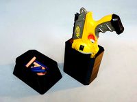Holster stand with ammo box for Nerf N-Strike Maverick revolver by 3DGenera