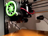 Nozzle Viewing Shroud and Blower Fan Mount for Wanhao Duplicator i3 plus by Pigworthy