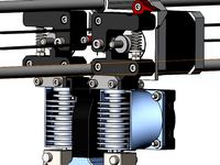 Prusa i3 Dual Direct Extruder E3D hotend by beyondwind