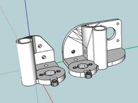 T-slot x ends, compatible with Trinity Labs 4 Hole 2 Mount Delrin Nut Leadscrews by Hewball