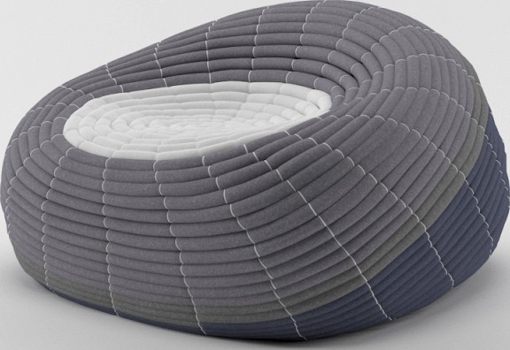 Ndebele Chair and Ottoman