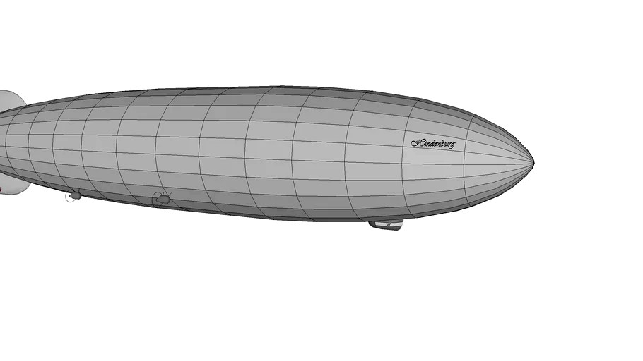 HINDENBERG BLIMP/AIRSHIP on the tail and several