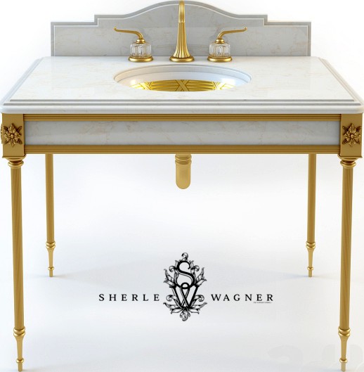 &quot;Sherle Wagner&quot;, Reeded Console LEG-4760