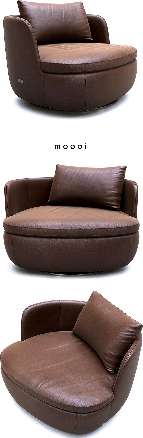 Moooi Bart Swivel leather