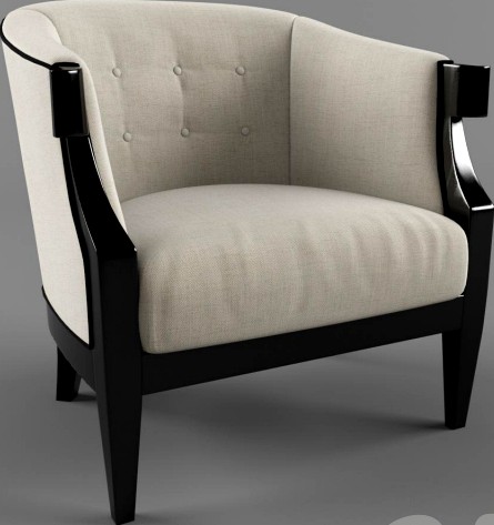 Rare Ebonized Biedermeier Armchair