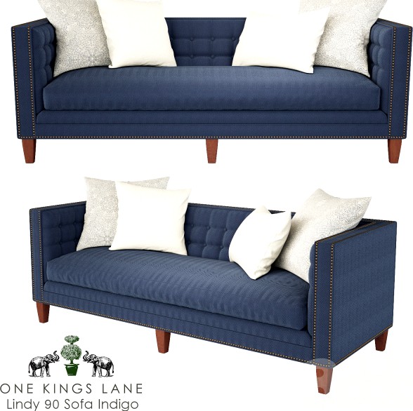 Lindy 90 Sofa Indigo