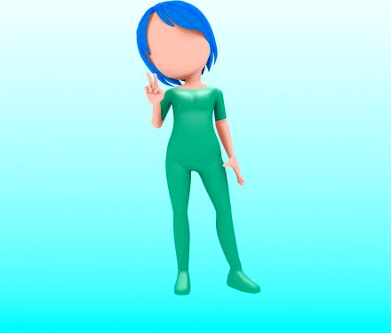 Chibi girl base (rigged)