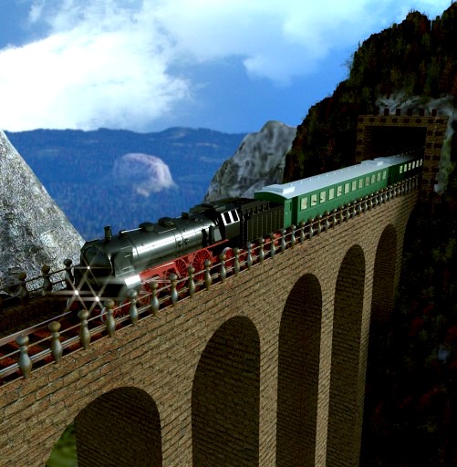 Landscape with train