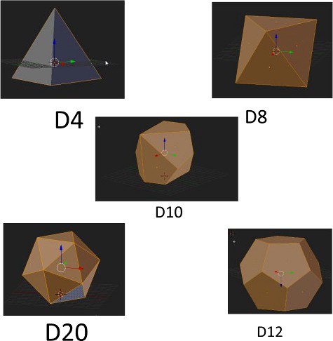 Dice_SET_No_Texture(D4,D6,D8,D10,D12,D20)