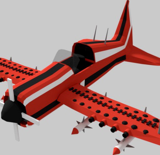 Low Poly War Plane