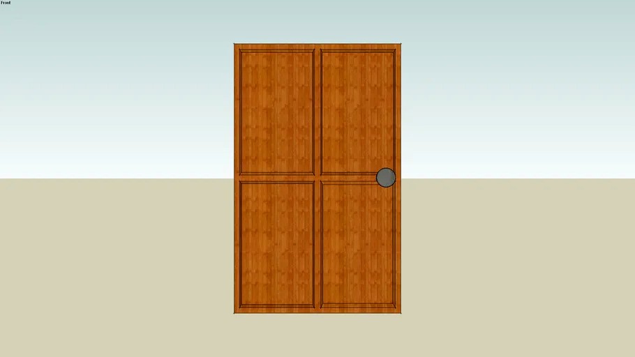 4 panel door with round knob