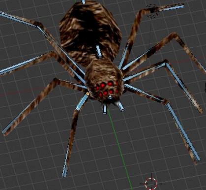 Spider With Walk And Attack Animation